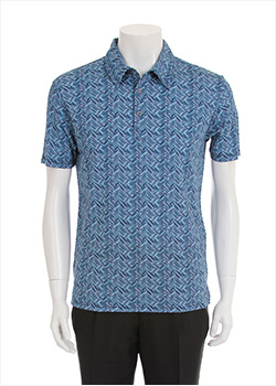 체크 카라티셔츠 (블루)