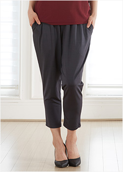 콤비 배기팬츠 (차콜)