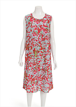 기본원피스(레드꽃)