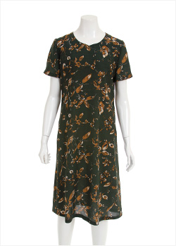 수채화 반팔원피스(카키)