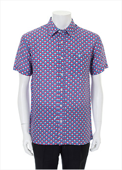 인견셔츠 풍기인견 남자 여름 반팔 셔츠 남방 (레드다이아)