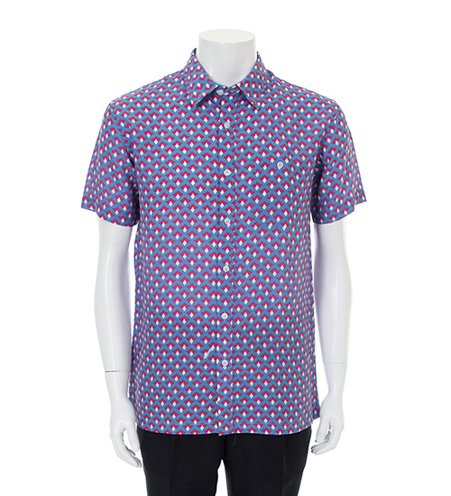 인견셔츠 풍기인견 남자 여름 반팔 셔츠 남방 (레드다이아)