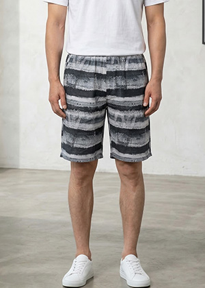 이너5부 풍기인견 남자 여름 실내 반바지 팬츠 (지그재그블랙)