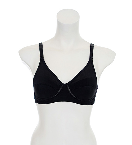 마담 노와이어 노캡 브라 (블랙)