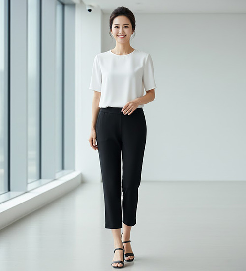 다잉 허리밴딩 인견 바지(블랙)