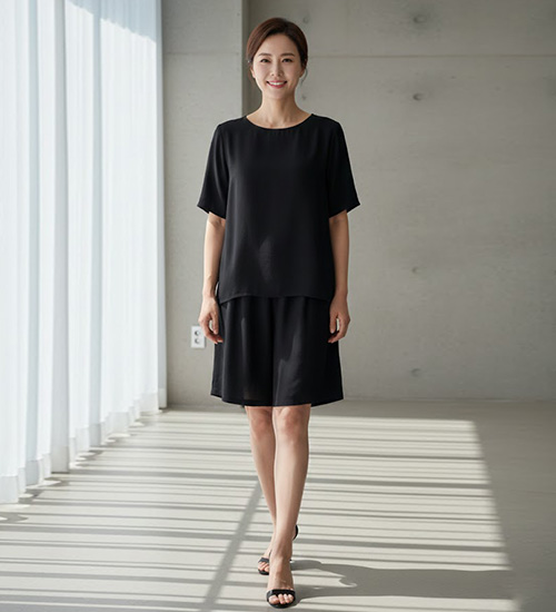 소프트 인견 반팔 상하세트 (3Color)