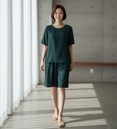 소프트 인견 반팔 상하세트 (3Color)