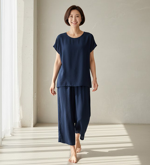 소프트 가오리 통바지 인견 상하세트 (3Color)