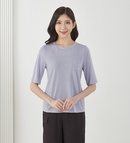 베이직TS 다이마루 인견 티셔츠(라벤더)