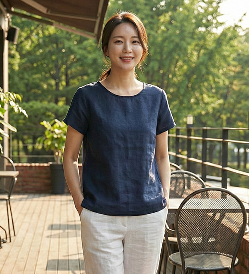 소프트 가오리소매 인견 블라우스(3Color)