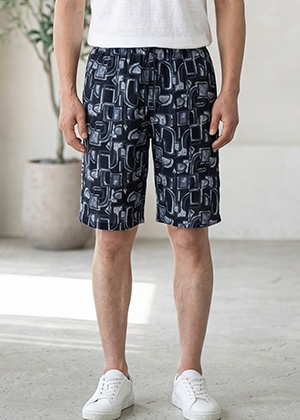 오늘 남성용 인견 반바지 (블랙)