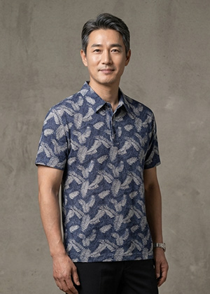 남성용 카라 인견 티셔츠 26 (블루깃털)