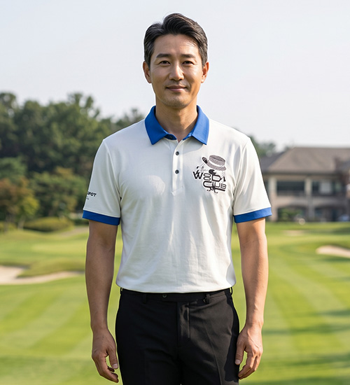 아웃필드 풍기인견 남자 카라 티셔츠(화이트)