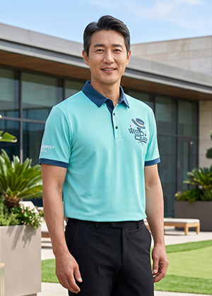 아웃필드 풍기인견 남자 카라 티셔츠(민트)