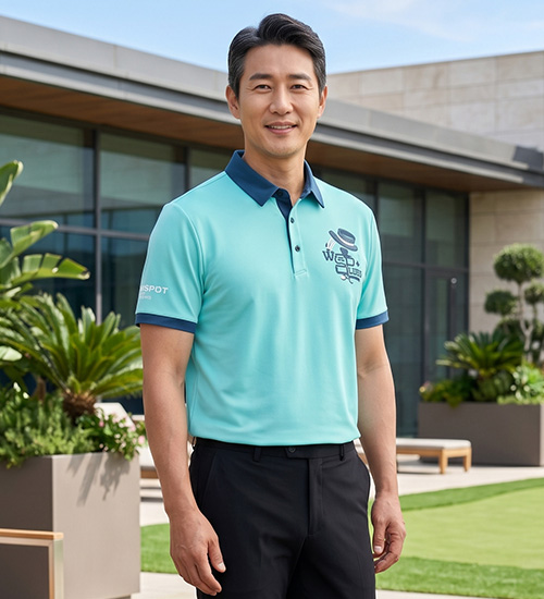 아웃필드 풍기인견 남자 카라 티셔츠(민트)