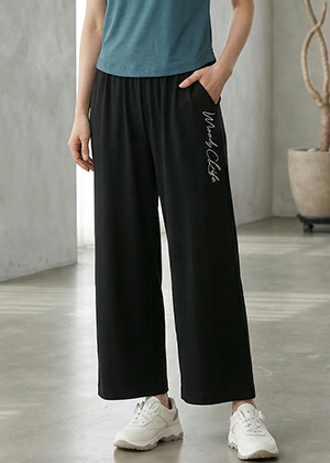 세프PT - 풍기인견 와이드 편한 바지(블랙)