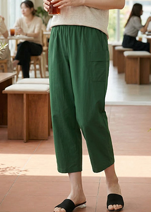 공기PT - 풍기인견 배기 슬랙스 바지(그린)