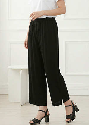 루틴PT - 풍기인견 와이드 편한 바지(블랙)