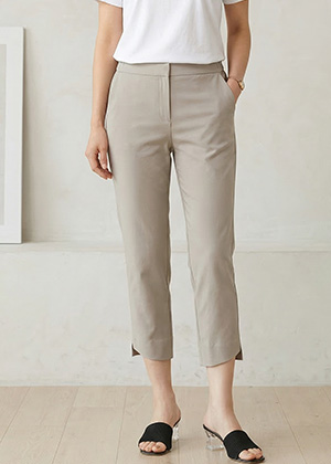 미나PT - 풍기인견 8부 슬랙스 바지(베이지)