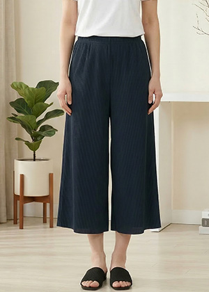 순애PT - 풍기인견 와이드 편한 바지(네이비)