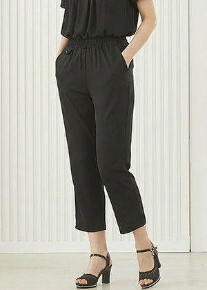 소프트PT - 풍기인견 배기 슬랙스 바지(블랙)