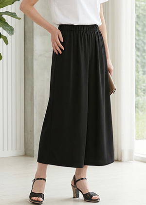 겔랑PT - 풍기인견 와이드 편한 바지(블랙)