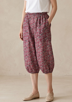 프리 인견 알라딘 7부 통 바지(플로라레드)