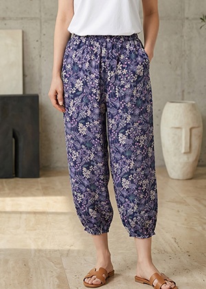 나염 9부 인견 몸빼 바지(들꽃)