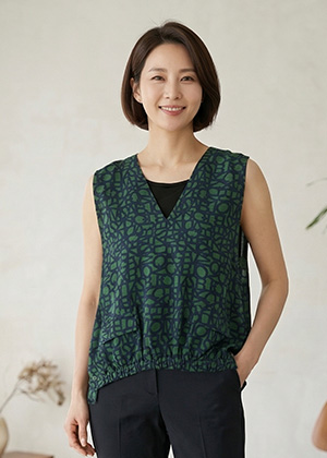 로망스vt - 풍기인견 옆단추 조끼 베스트(그린)