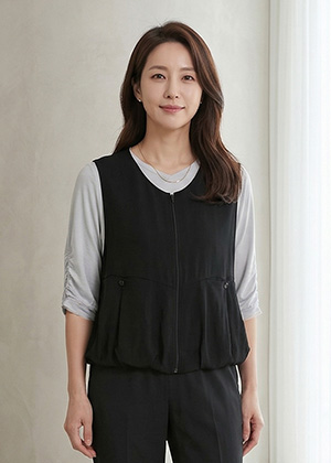 미소vt - 풍기인견 지퍼 조끼 베스트(블랙)