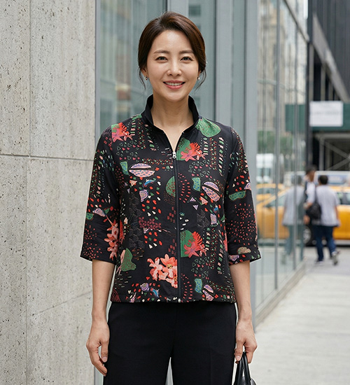 무화과JP - 풍기인견 스트링 자켓 점퍼(블랙)