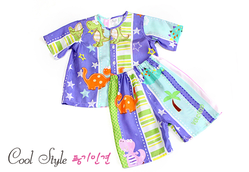 반팔 스타공룡 세트