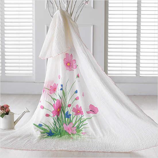 수채화 풍기인견 여름 지지미 홑이불