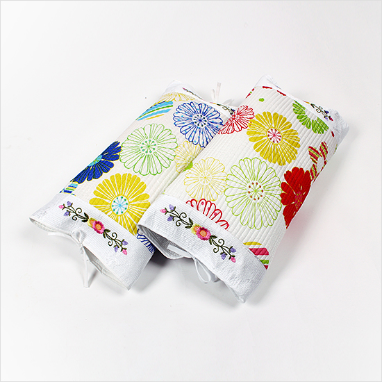 플라워 사각끈베개