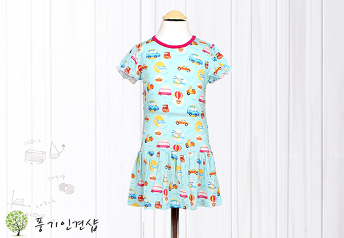 다이마루 원피스 (블루)