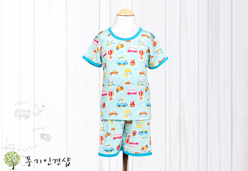 다이마루 반팔세트 (블루)