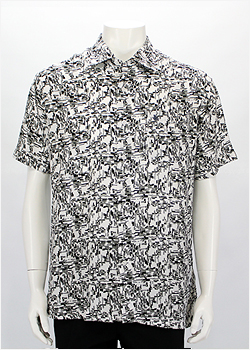 고급 흑백도형 셔츠