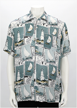 등대와 요트 셔츠